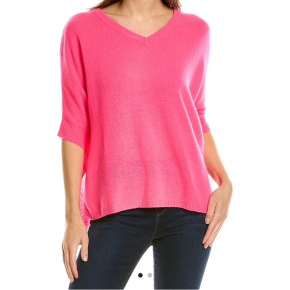 NWT Scott & Scott London Brontë 100% Cashmere Pink Fuchsia Sweater Size M - Picture 1 of 11